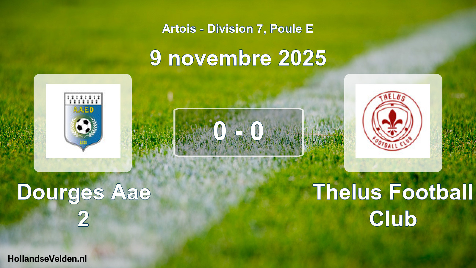 Total number of matches played: Dourges Aae 2 - Thelus Football Club 0 - 0 (9 November 2025)