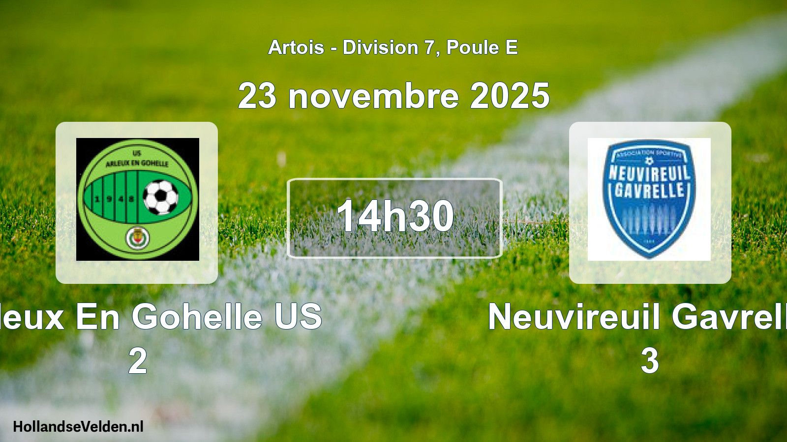 Geplande wedstrijd: Arleux En Gohelle US 2 - Neuvireuil Gavrelle 3 (23 november 2025)