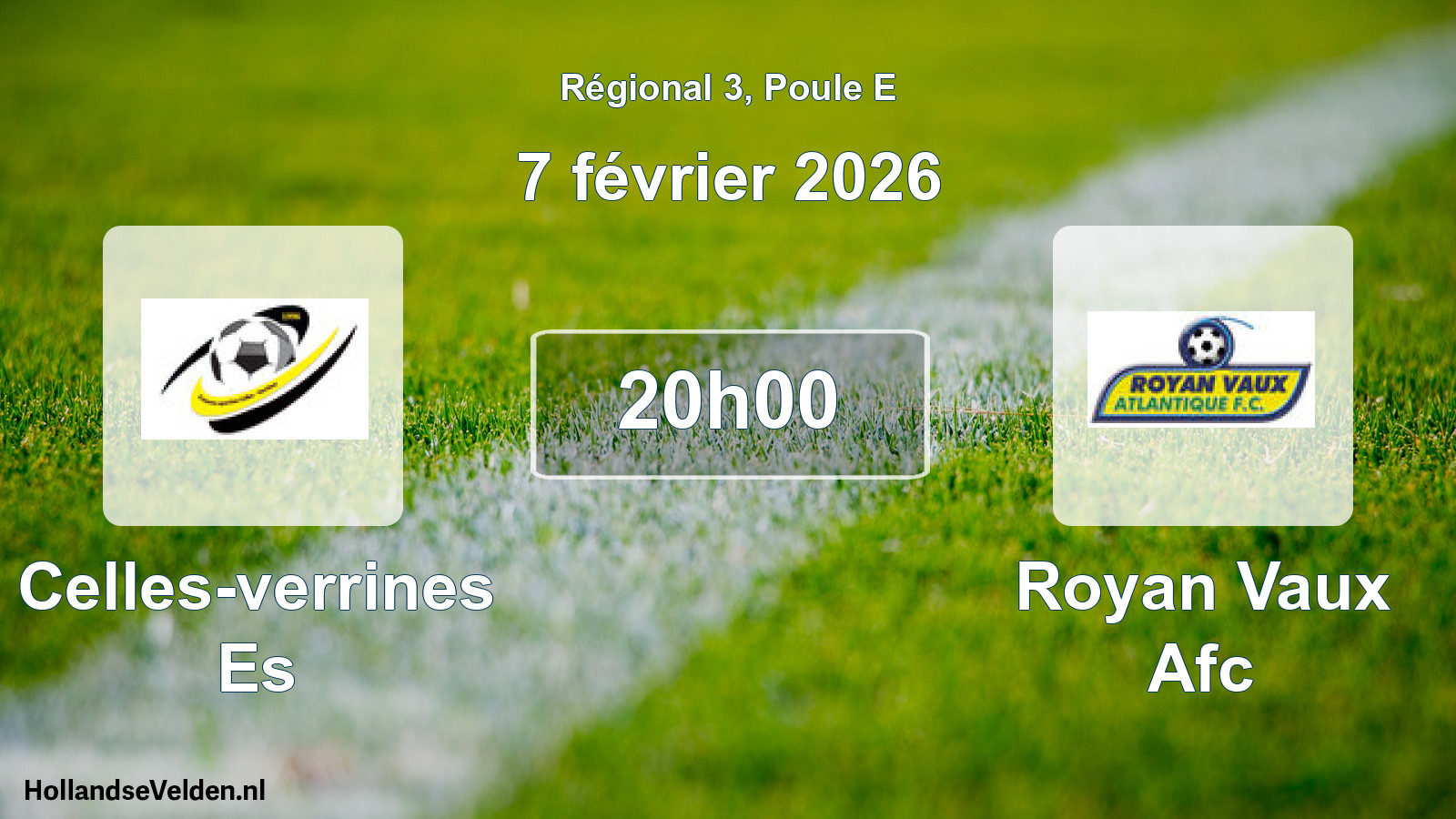 Geplande wedstrijd: Celles-verrines Es - Royan Vaux Afc (7 février 2026)