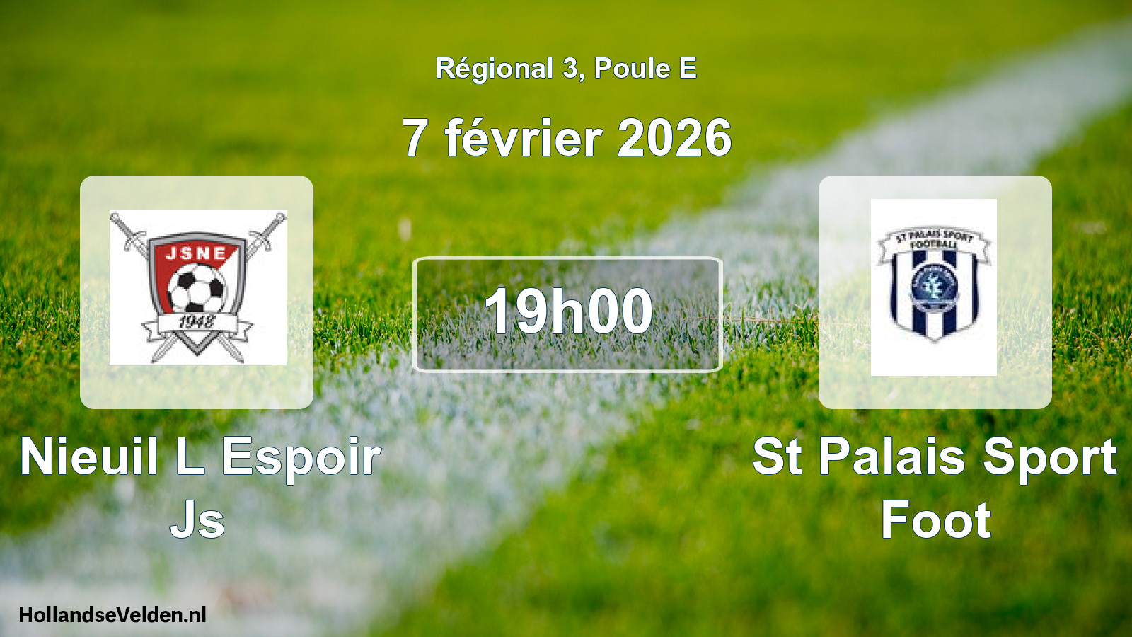 Geplande wedstrijd: Nieuil L Espoir Js - St Palais Sport Foot (7 februari 2026)
