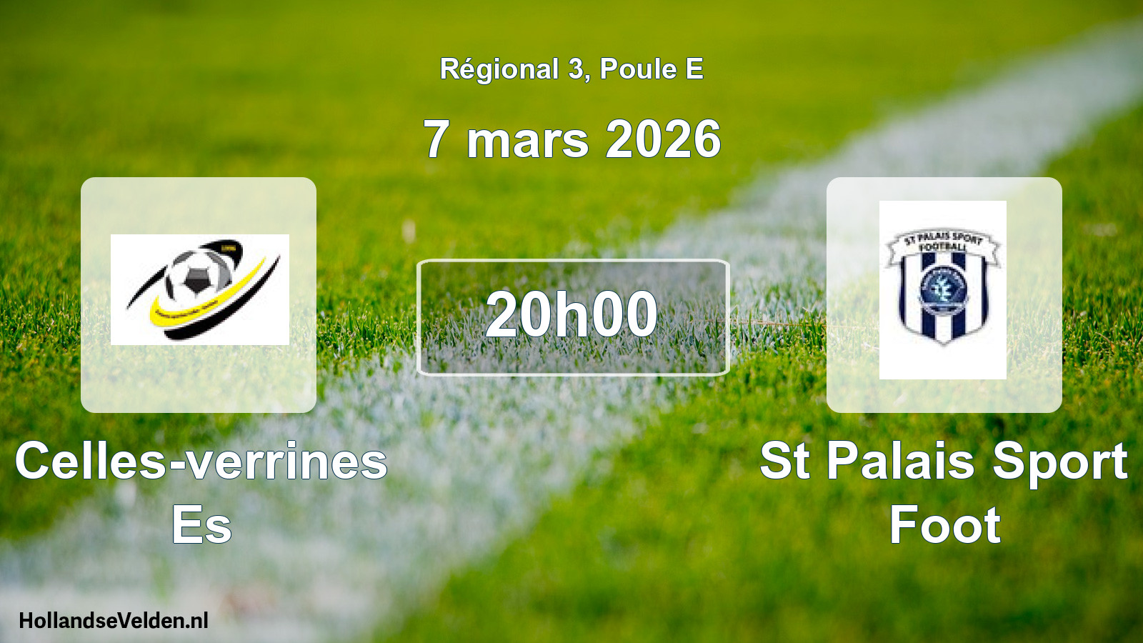 Geplande wedstrijd: Celles-verrines Es - St Palais Sport Foot (7 mars 2026)