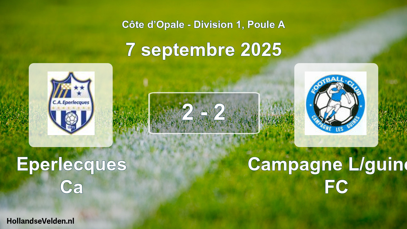Match joué: Eperlecques Ca - Campagne L/guines FC 2 - 2 (7 septembre 2025)