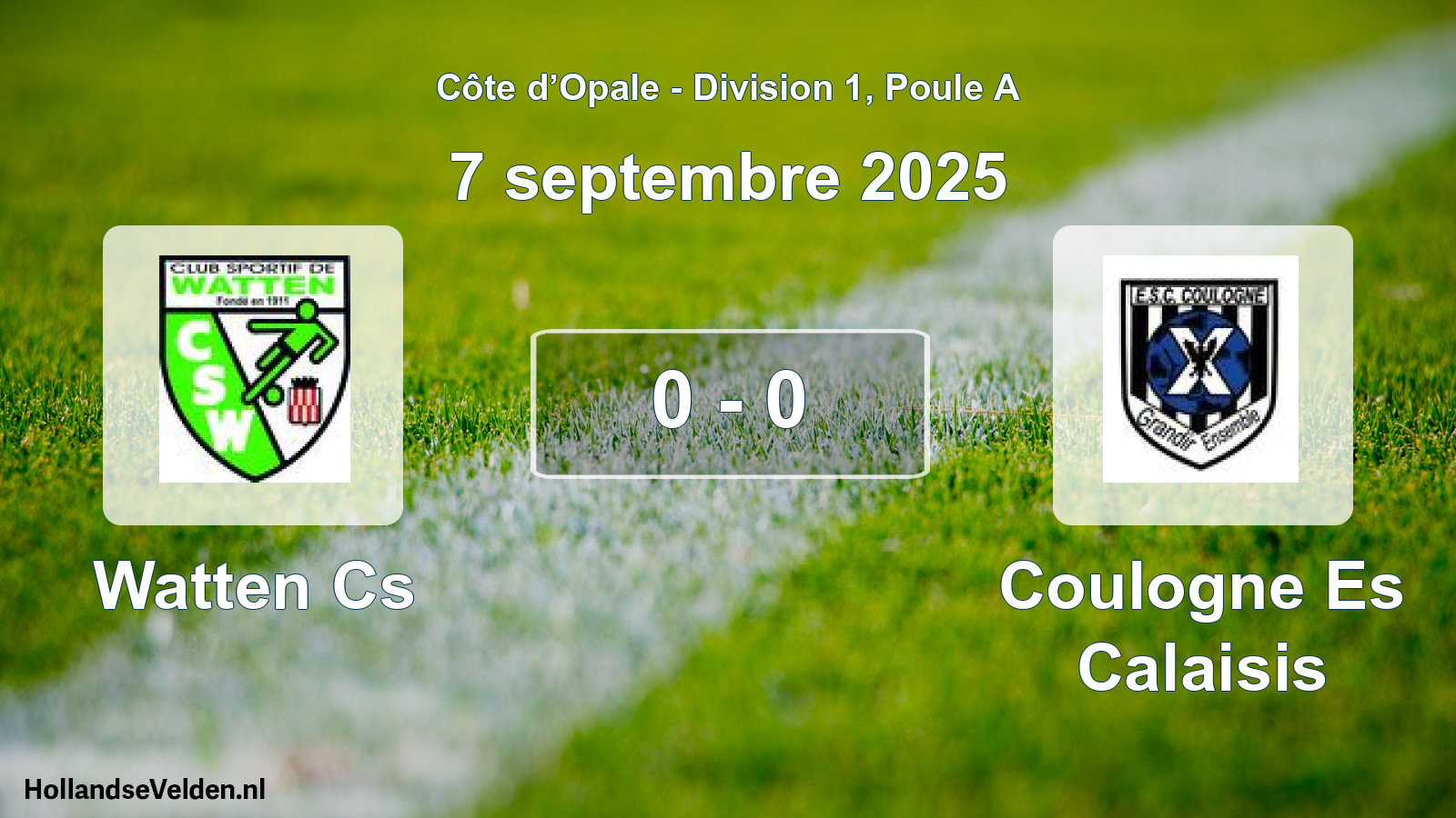 Gespeelde wedstrijd: Watten Cs - Coulogne Es Calaisis 0 - 0 (7 september 2025)