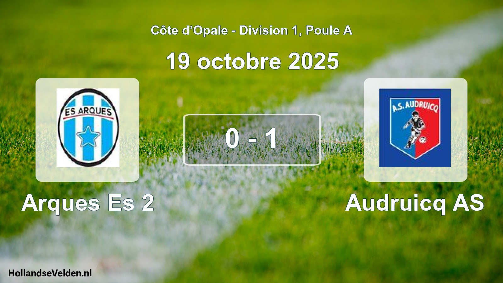 Total number of matches played: Arques Es 2 - Audruicq AS 0 - 1 (19 October 2025)