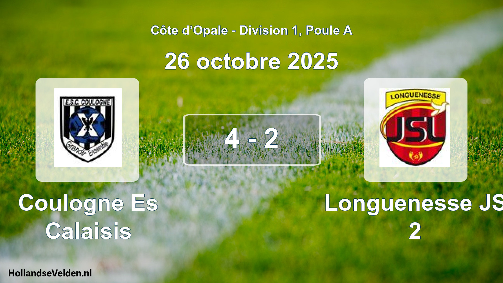 Match joué: Coulogne Es Calaisis - Longuenesse JS 2 4 - 2 (26 octobre 2025)
