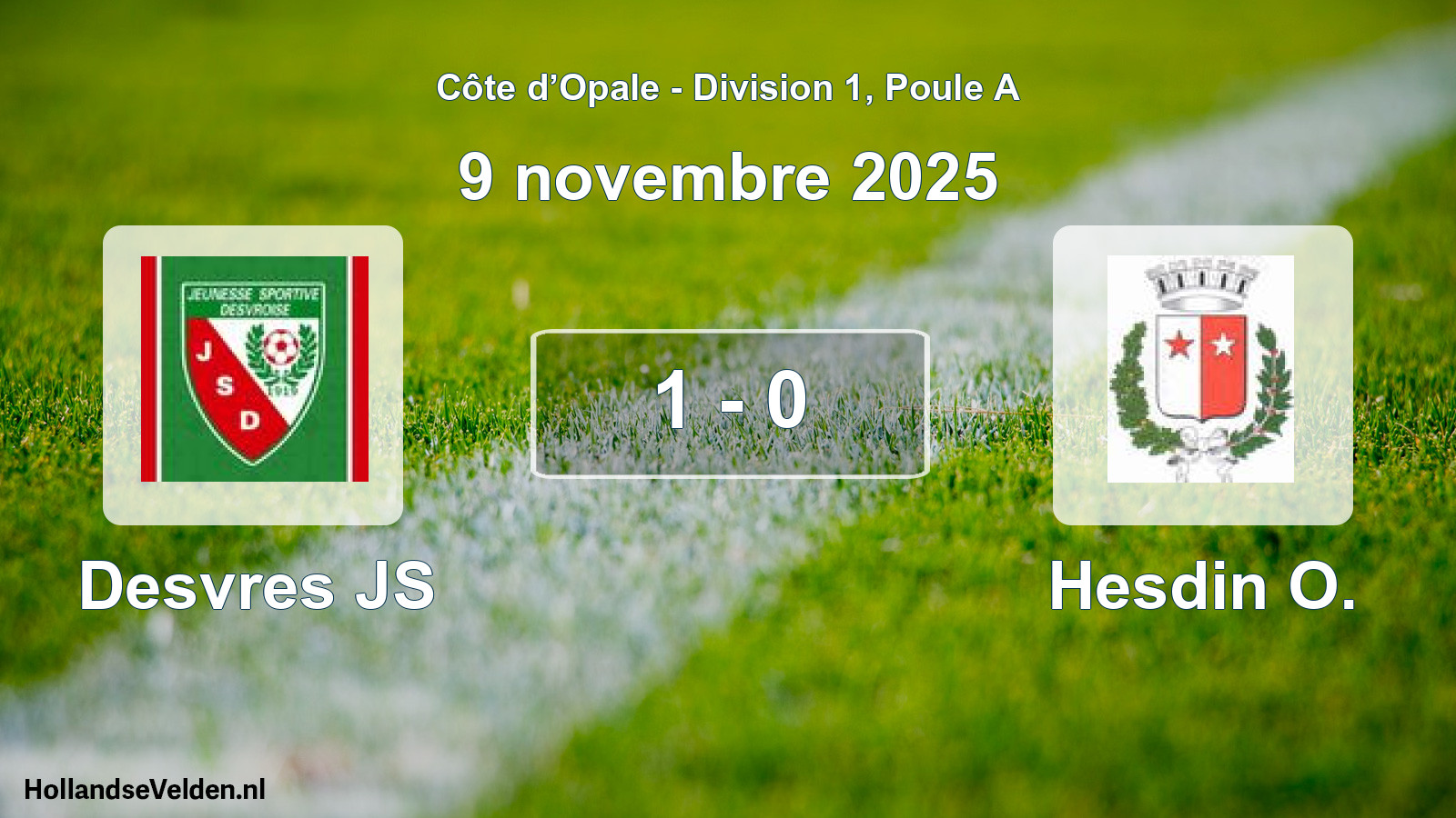 Match joué: Desvres JS - Hesdin O. 1 - 0 (9 novembre 2025)