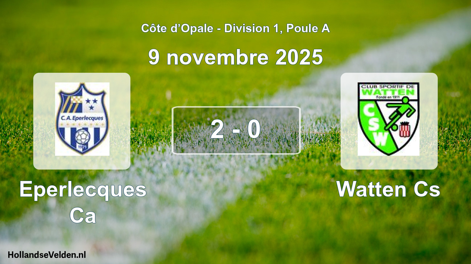 Gespeelde wedstrijd: Eperlecques Ca - Watten Cs 2 - 0 (9 november 2025)