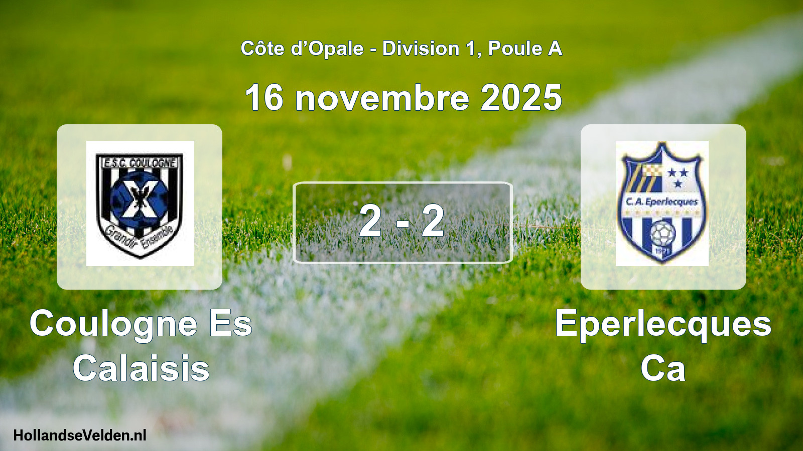 Match joué: Coulogne Es Calaisis - Eperlecques Ca 2 - 2 (16 novembre 2025)