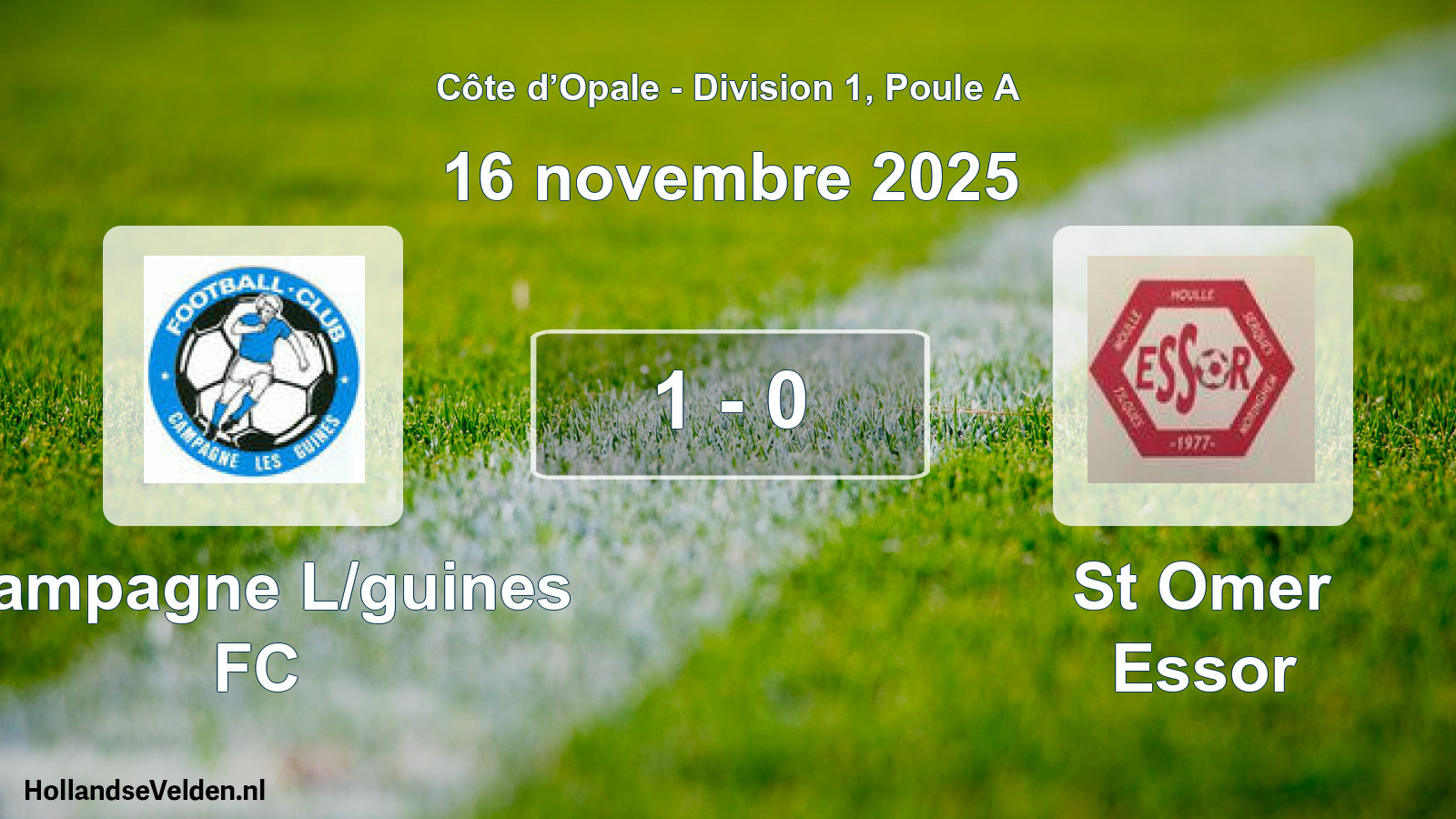 Match joué: Campagne L/guines FC - St Omer Essor 1 - 0 (16 novembre 2025)