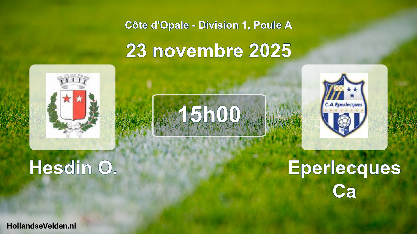 Match programmé: Hesdin O. - Eperlecques Ca (23 novembre 2025)