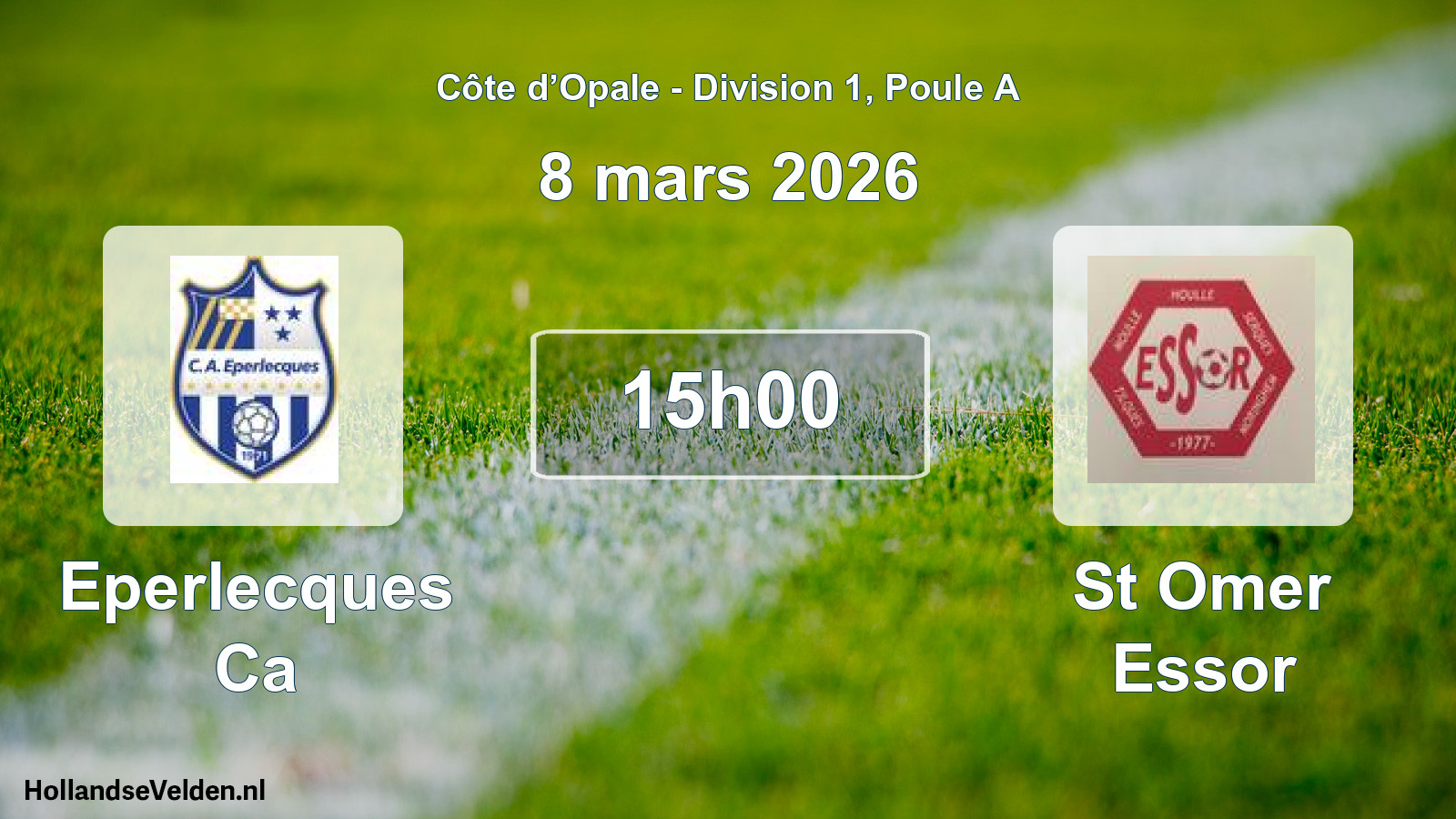 Match programmé: Eperlecques Ca - St Omer Essor (8 mars 2026)