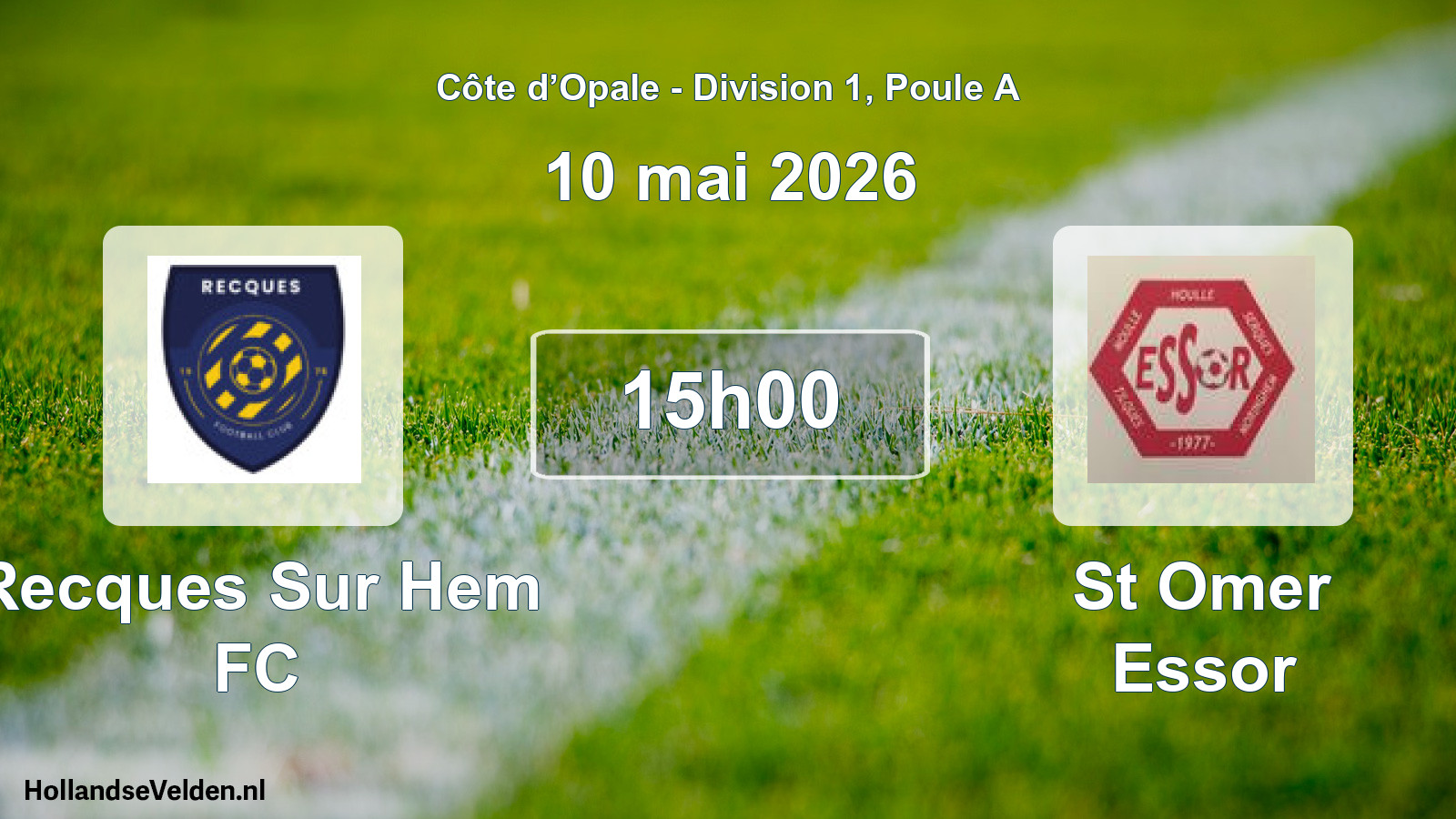 Match programmé: Recques Sur Hem FC - St Omer Essor (10 mai 2026)