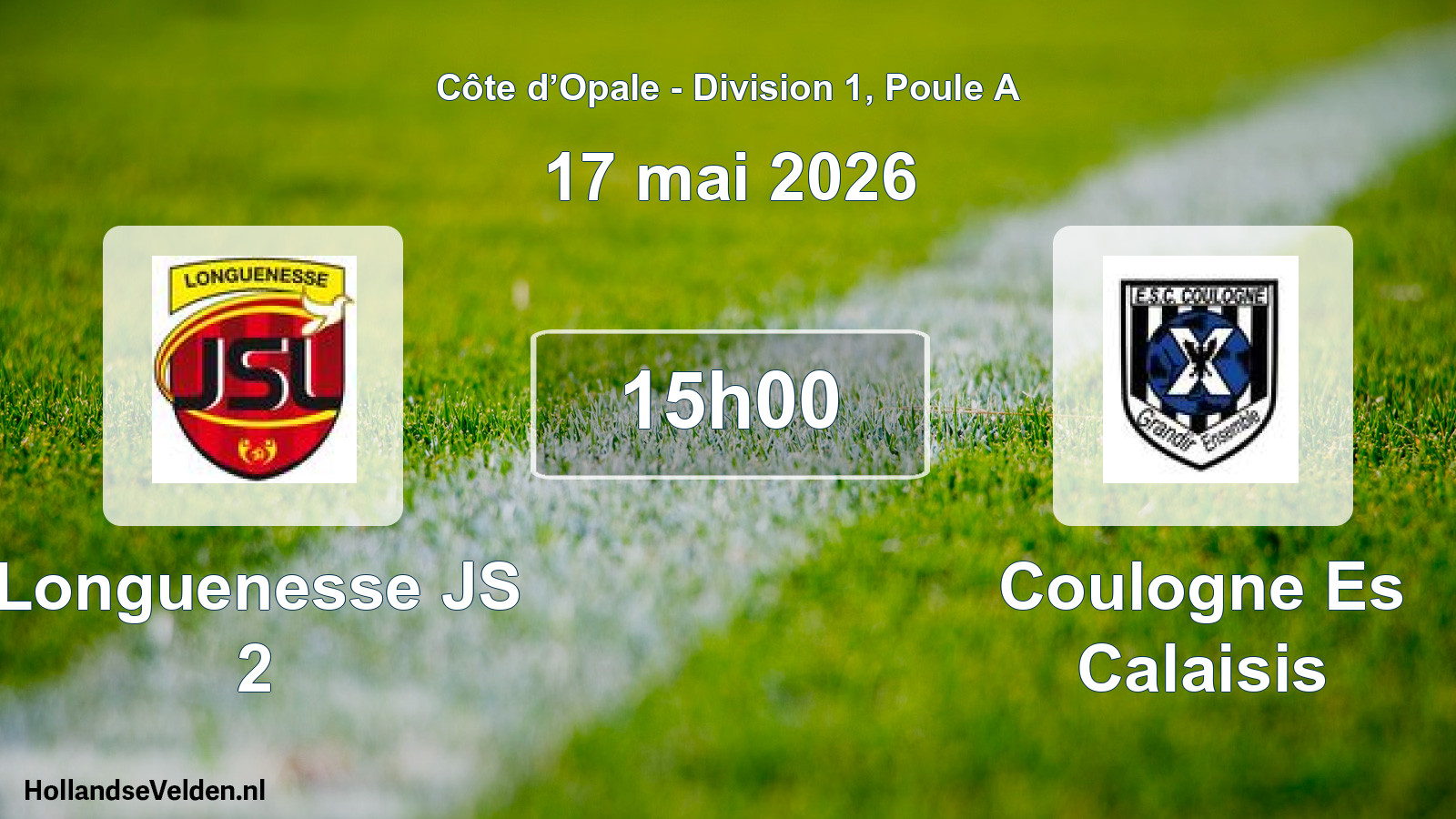 Match programmé: Longuenesse JS 2 - Coulogne Es Calaisis (17 mai 2026)
