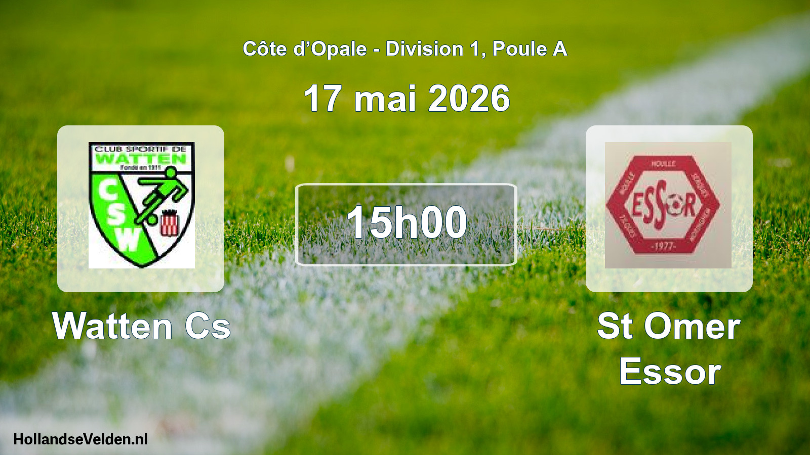 Match programmé: Watten Cs - St Omer Essor (17 mai 2026)