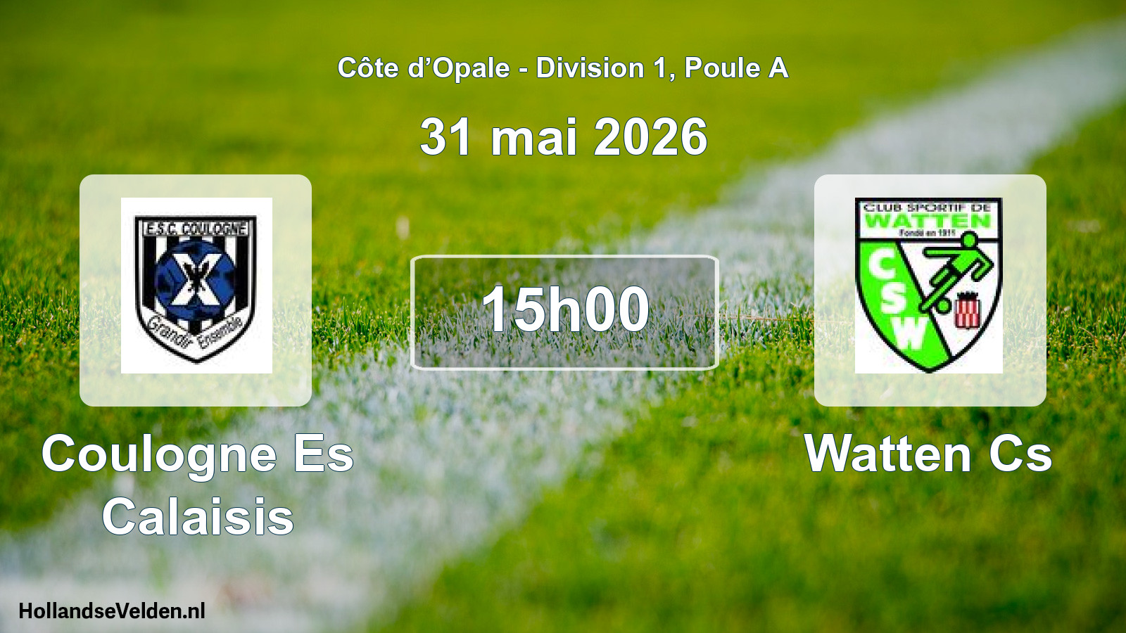 Match programmé: Coulogne Es Calaisis - Watten Cs (31 mai 2026)