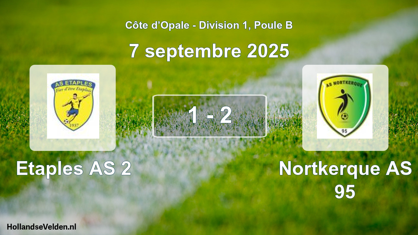 Match joué: Etaples AS 2 - Nortkerque AS 95 1 - 2 (7 septembre 2025)