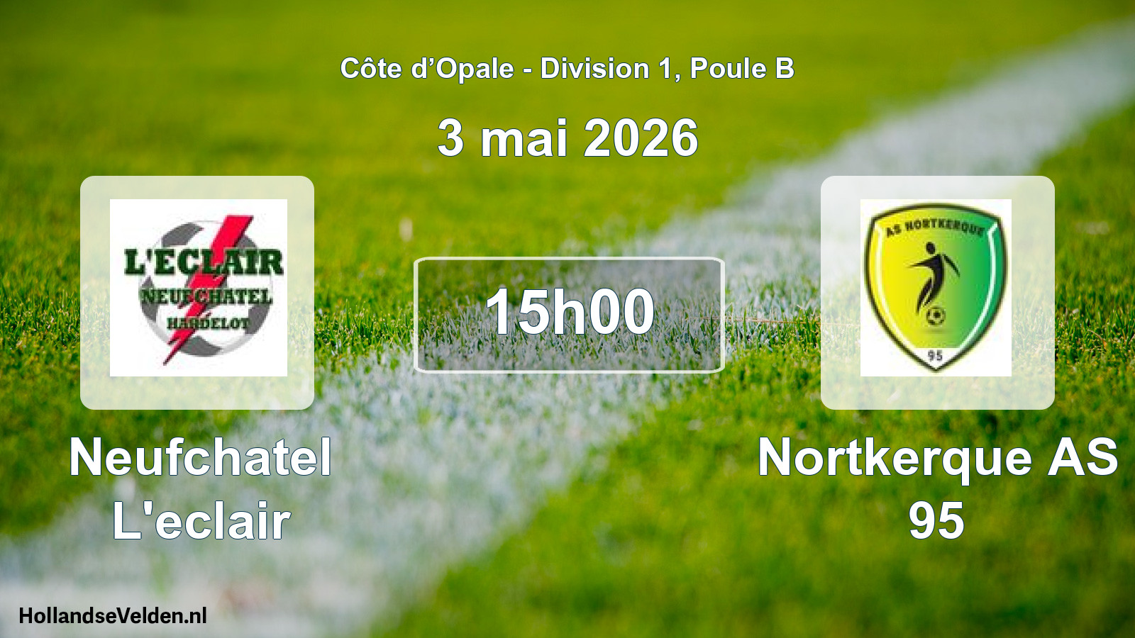 Match programmé: Neufchatel L'eclair - Nortkerque AS 95 (3 mai 2026)