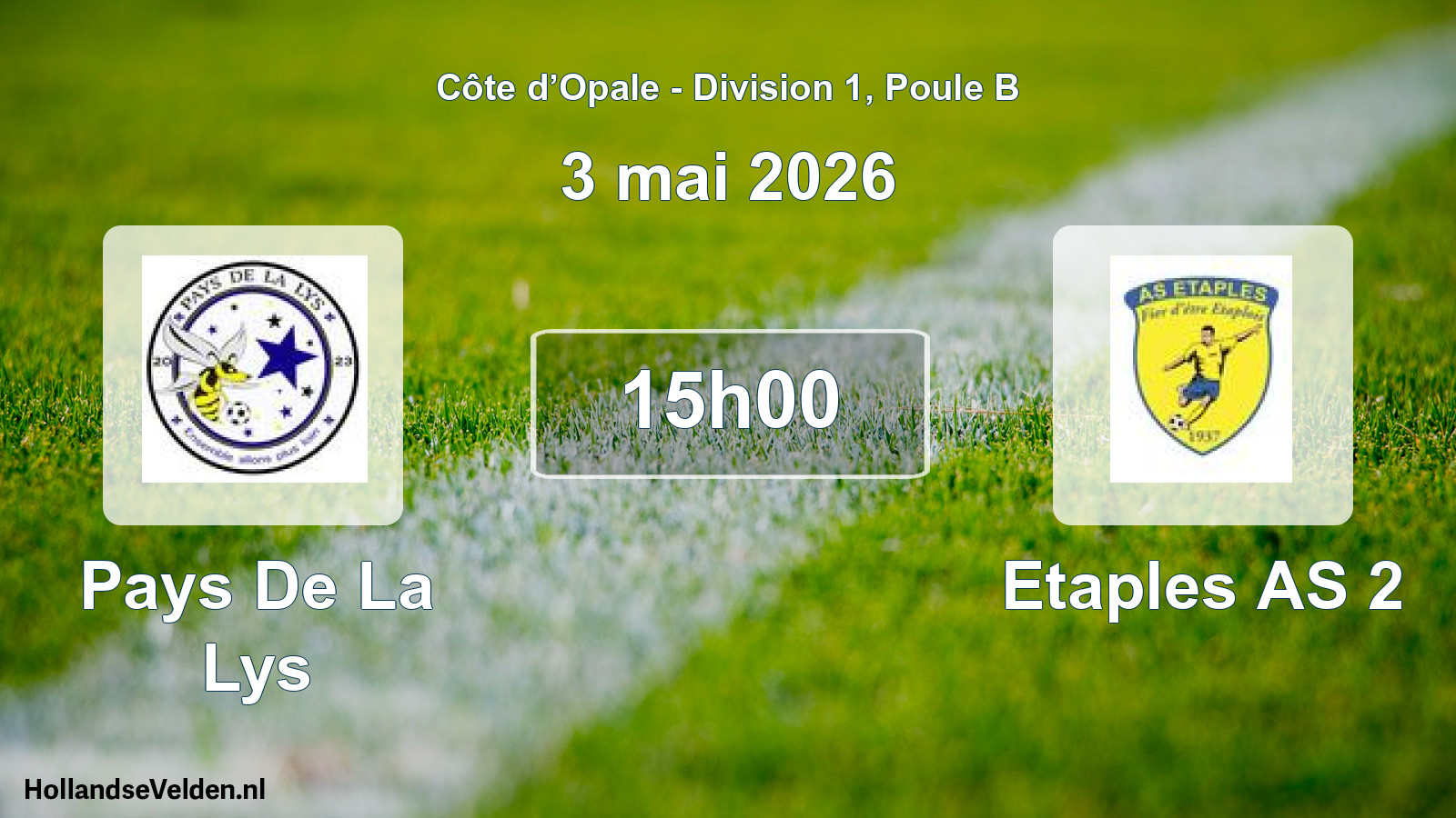 Scheduled Match: Pays De La Lys - Etaples AS 2 (3 May 2026)