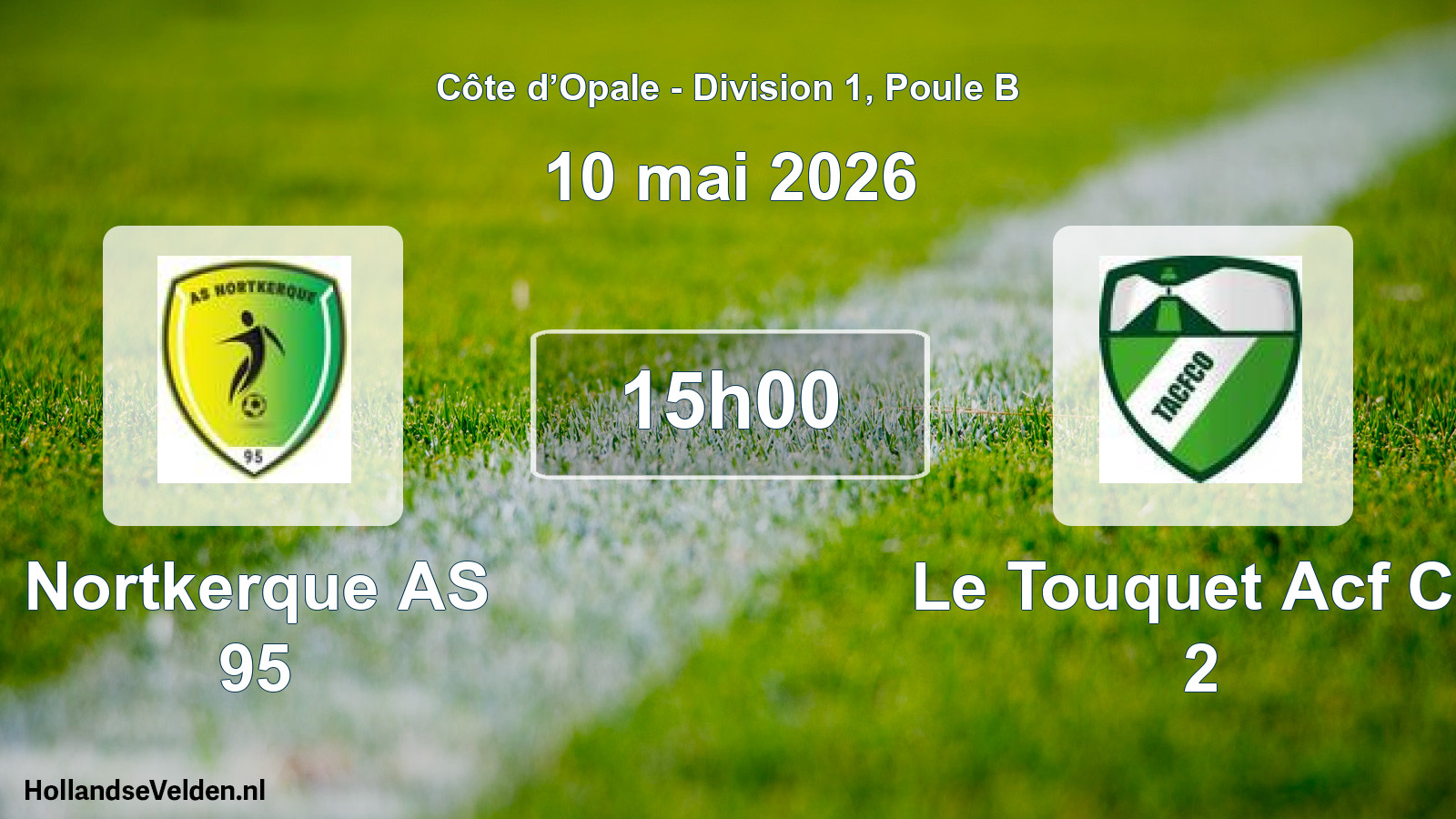 Match programmé: Nortkerque AS 95 - Le Touquet Acf Co 2 (10 mai 2026)