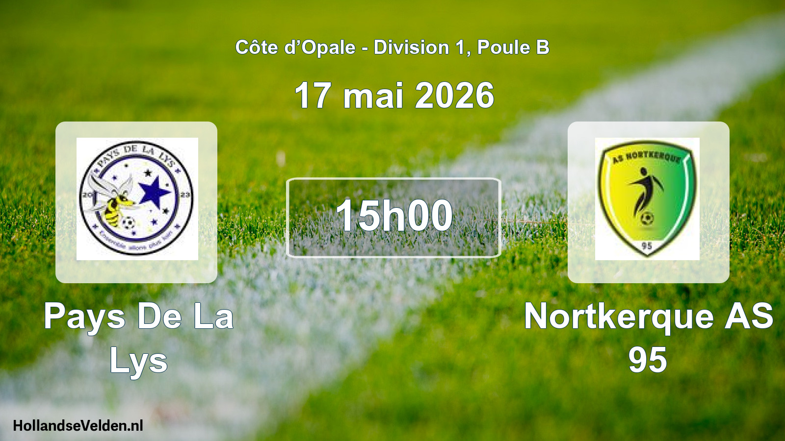Match programmé: Pays De La Lys - Nortkerque AS 95 (17 mai 2026)