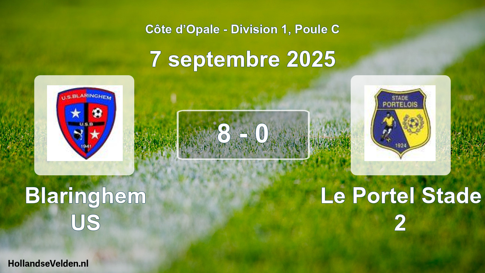 Total number of matches played: Blaringhem US - Le Portel Stade 2 8 - 0 (7 September 2025)