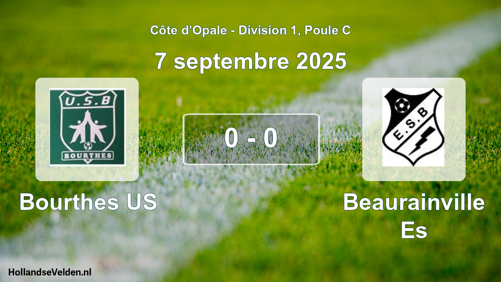 Match joué: Bourthes US - Beaurainville Es 0 - 0 (7 septembre 2025)