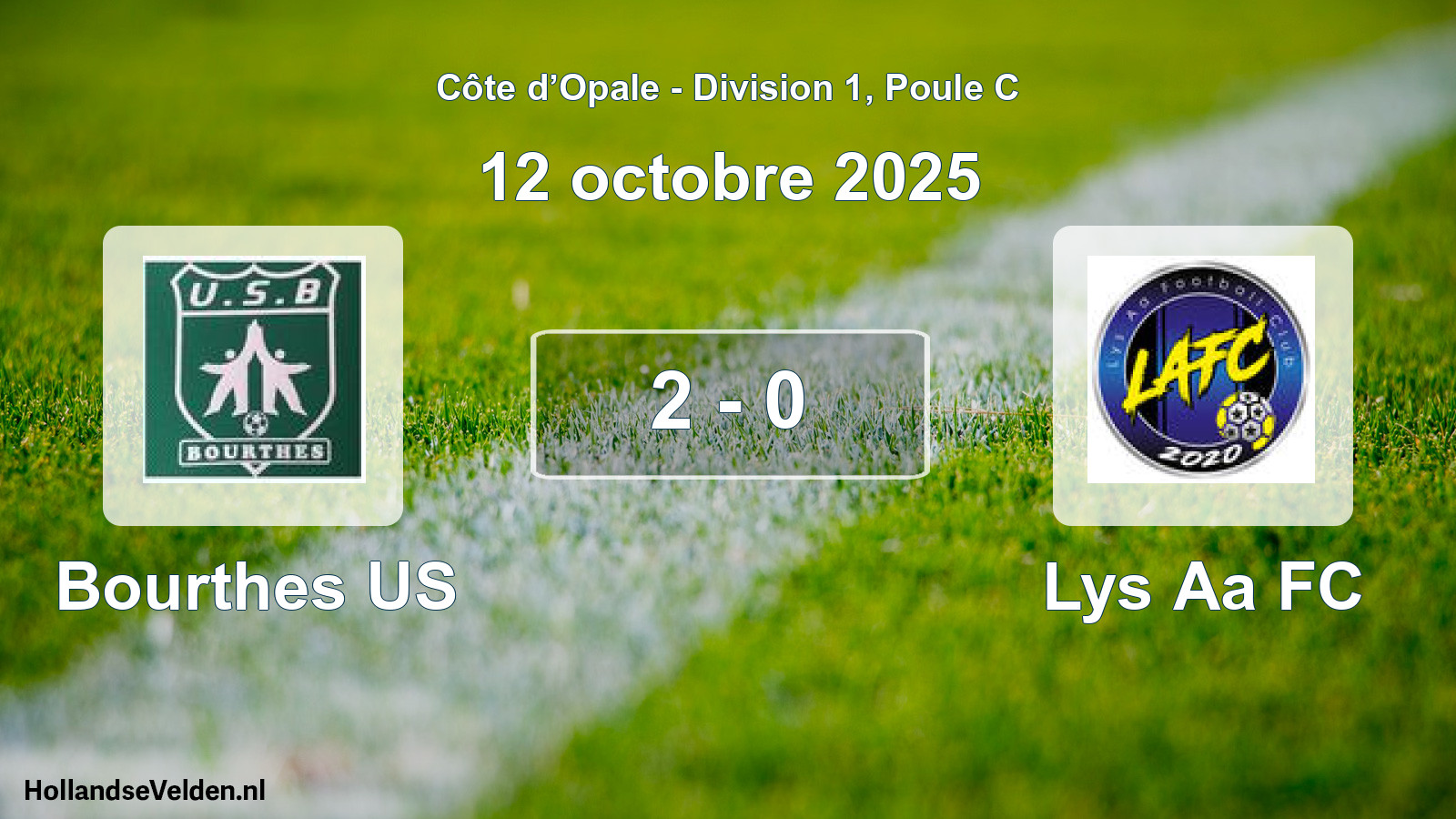 Match joué: Bourthes US - Lys Aa FC 2 - 0 (12 octobre 2025)