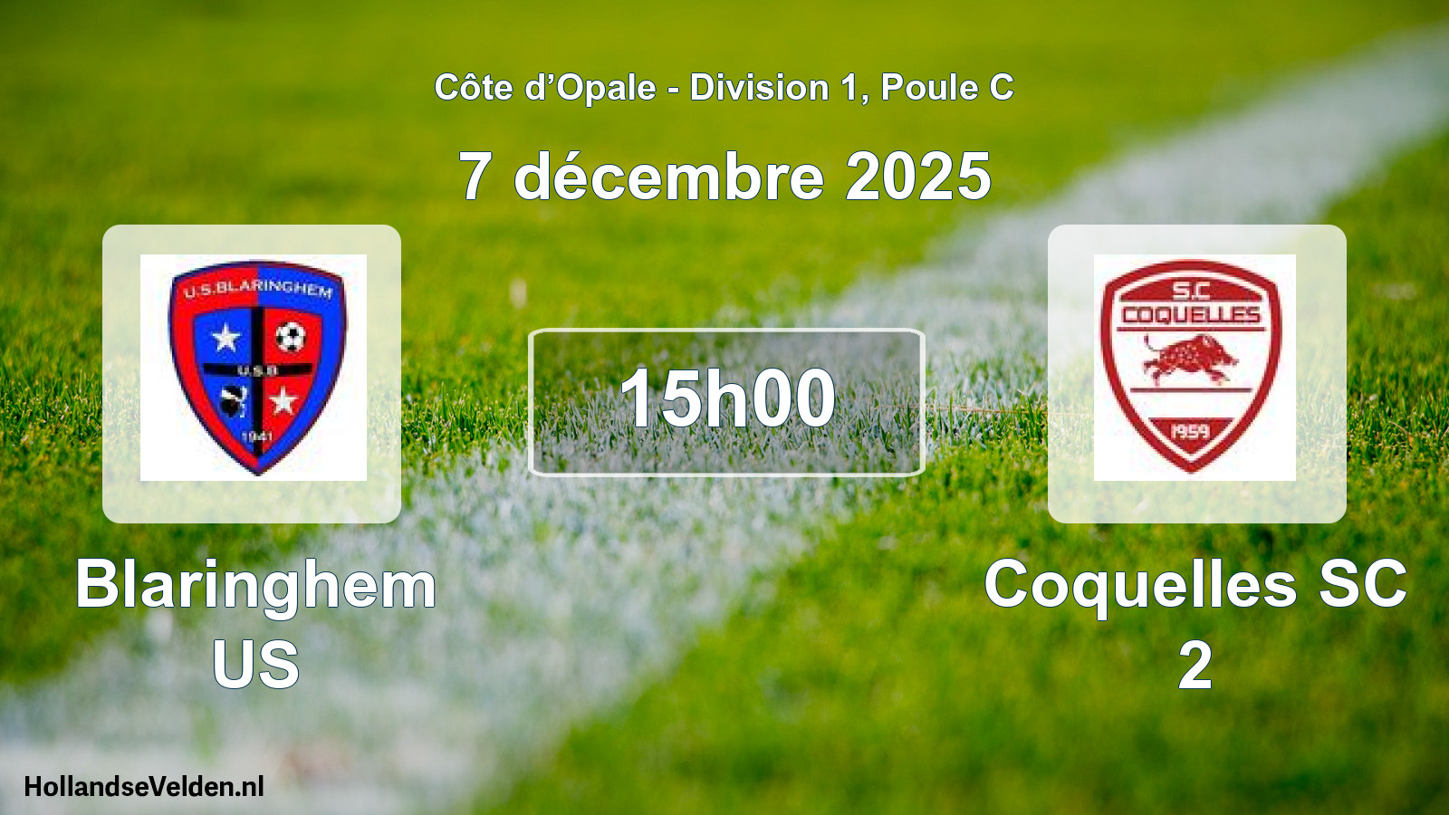 Match programmé: Blaringhem US - Coquelles SC 2 (7 décembre 2025)