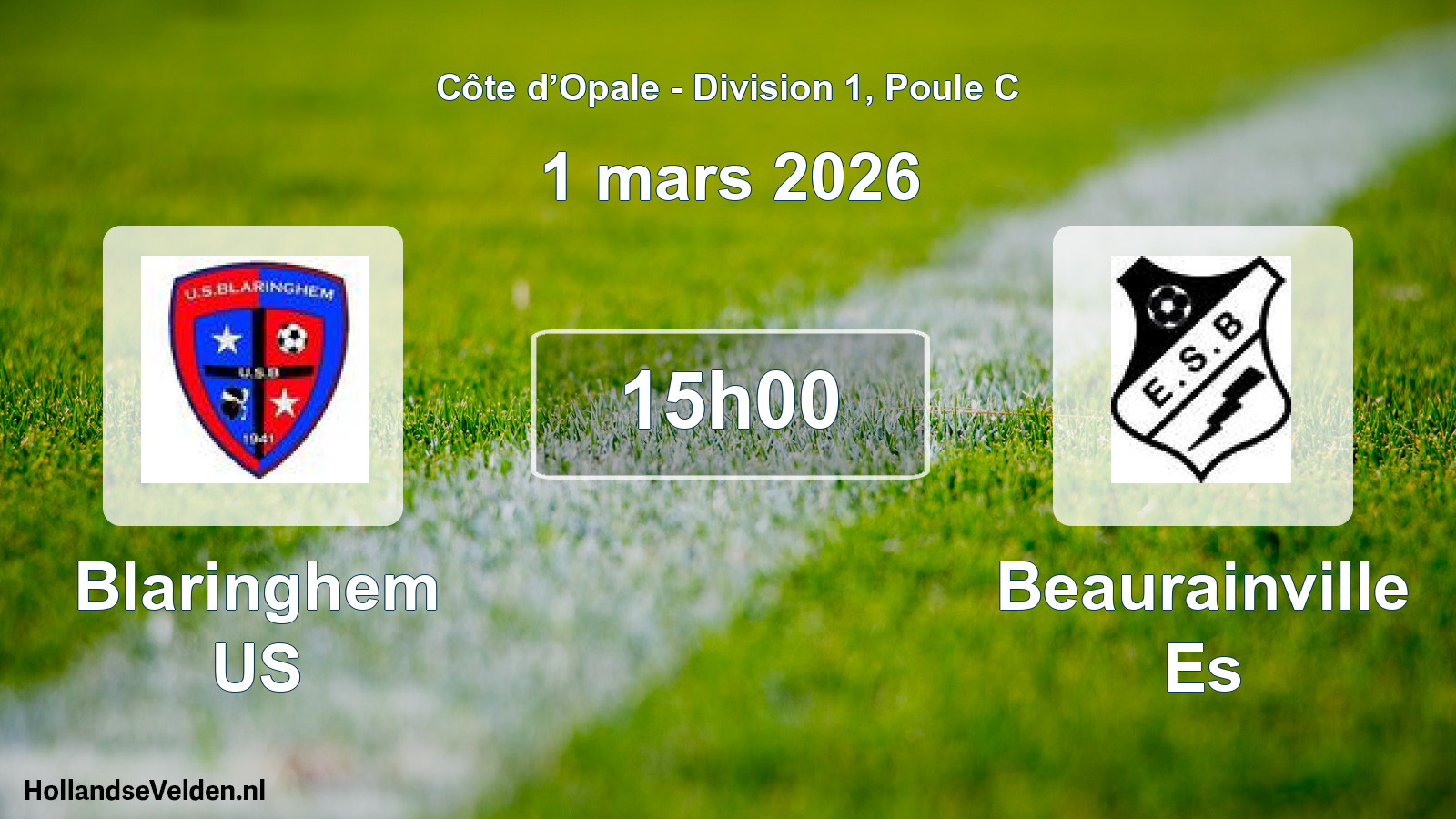 Scheduled Match: Blaringhem US - Beaurainville Es (1 March 2026)