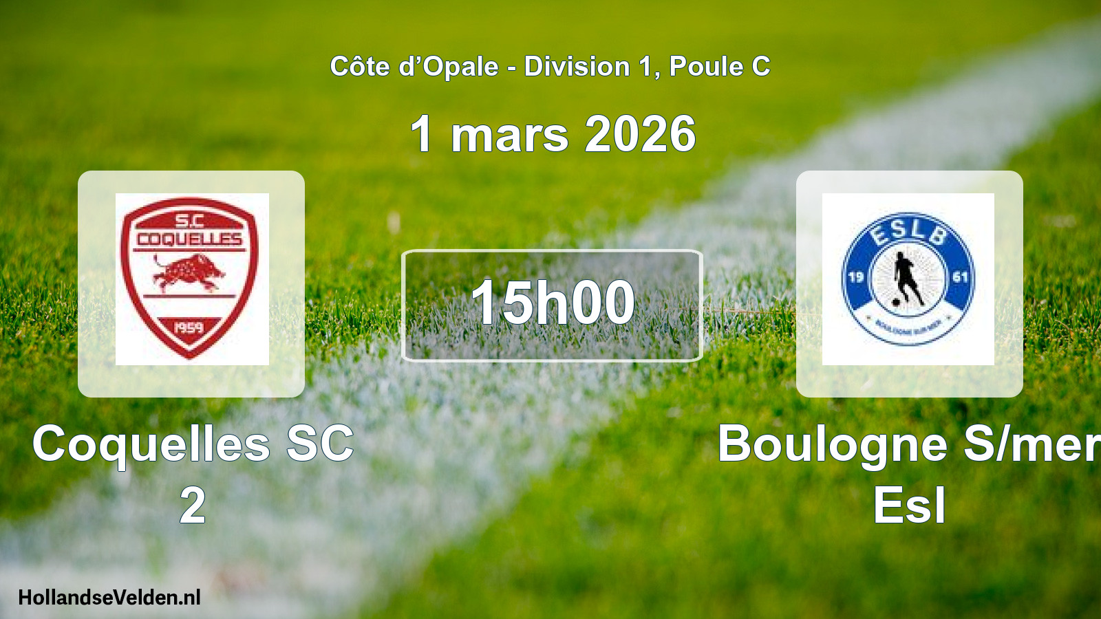 Scheduled Match: Coquelles SC 2 - Boulogne S/mer Esl (1 March 2026)