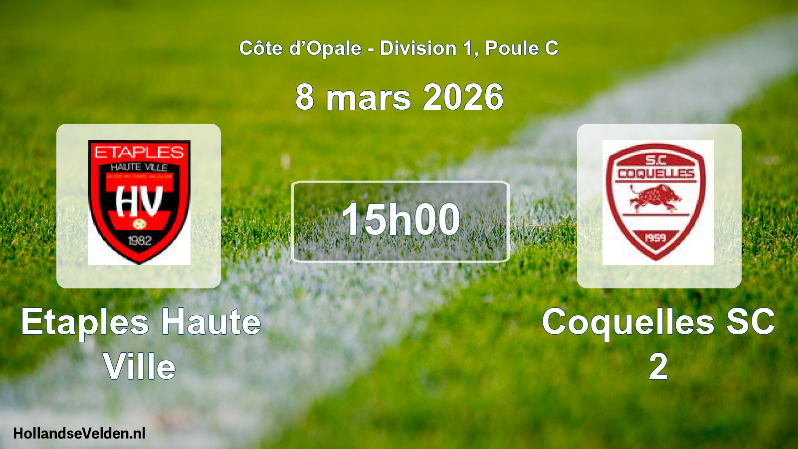 Geplande wedstrijd: Etaples Haute Ville - Coquelles SC 2 (8 maart 2026)