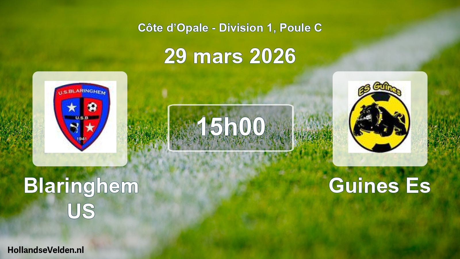 Scheduled Match: Blaringhem US - Guines Es (29 March 2026)
