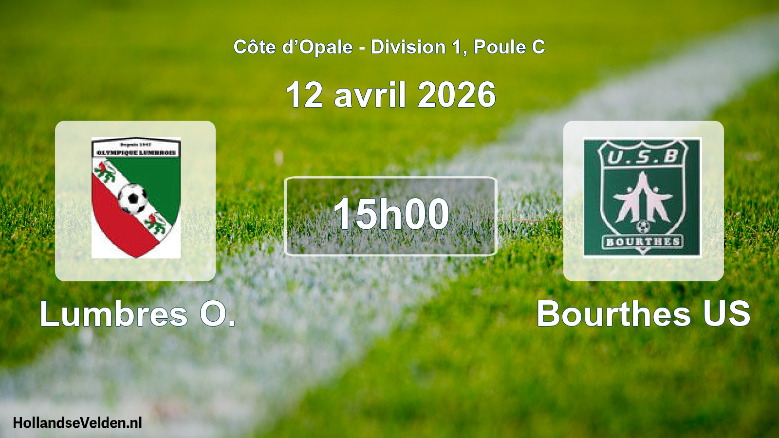 Match programmé: Lumbres O. - Bourthes US (12 avril 2026)