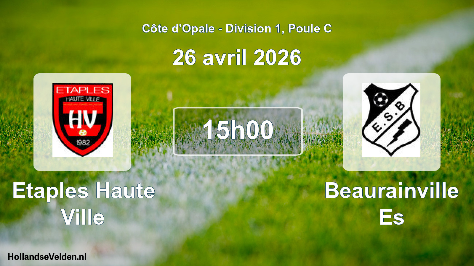 Geplande wedstrijd: Etaples Haute Ville - Beaurainville Es (26 april 2026)