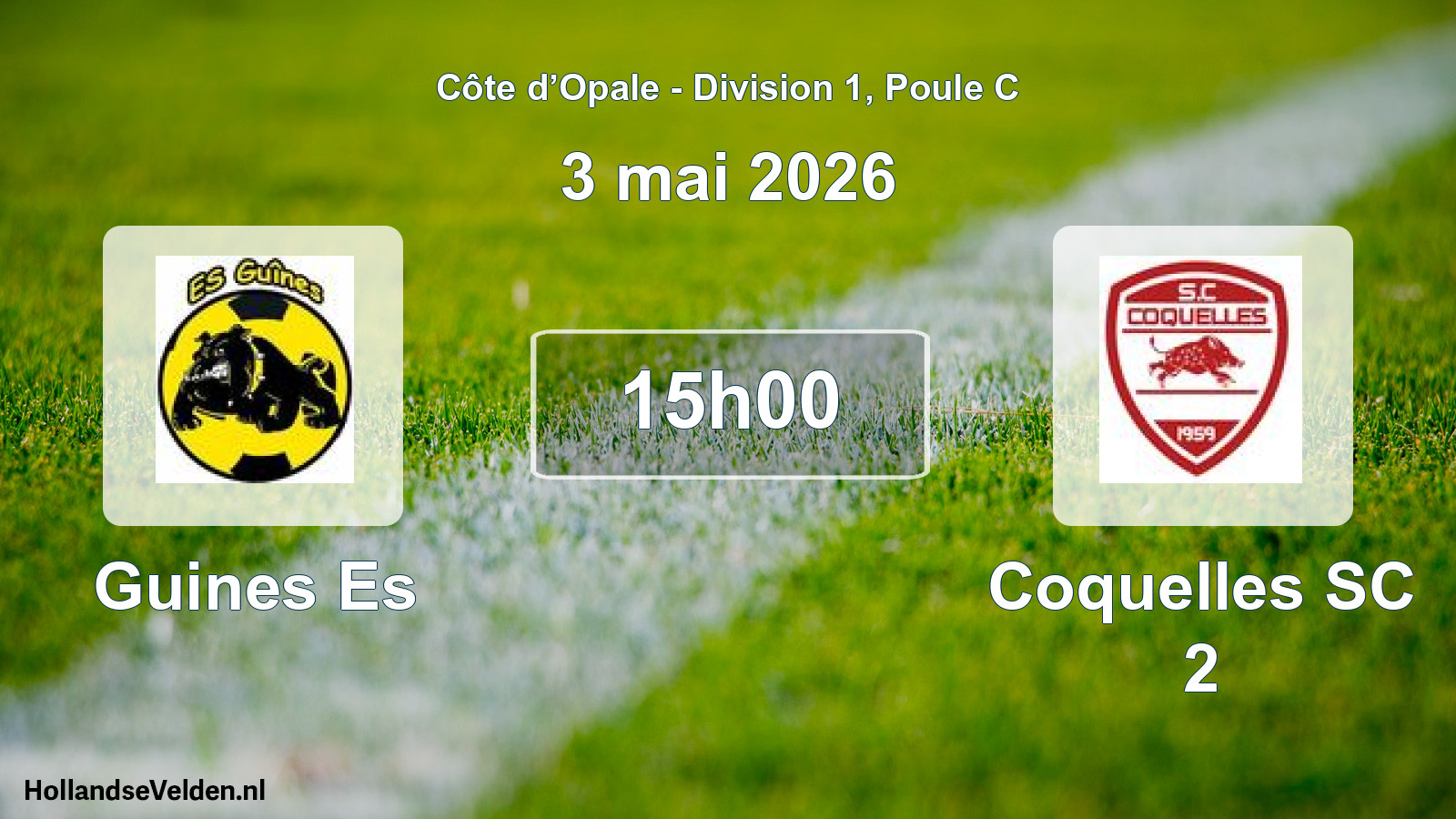 Match programmé: Guines Es - Coquelles SC 2 (3 mai 2026)