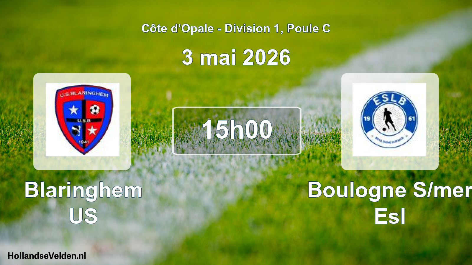 Scheduled Match: Blaringhem US - Boulogne S/mer Esl (3 May 2026)