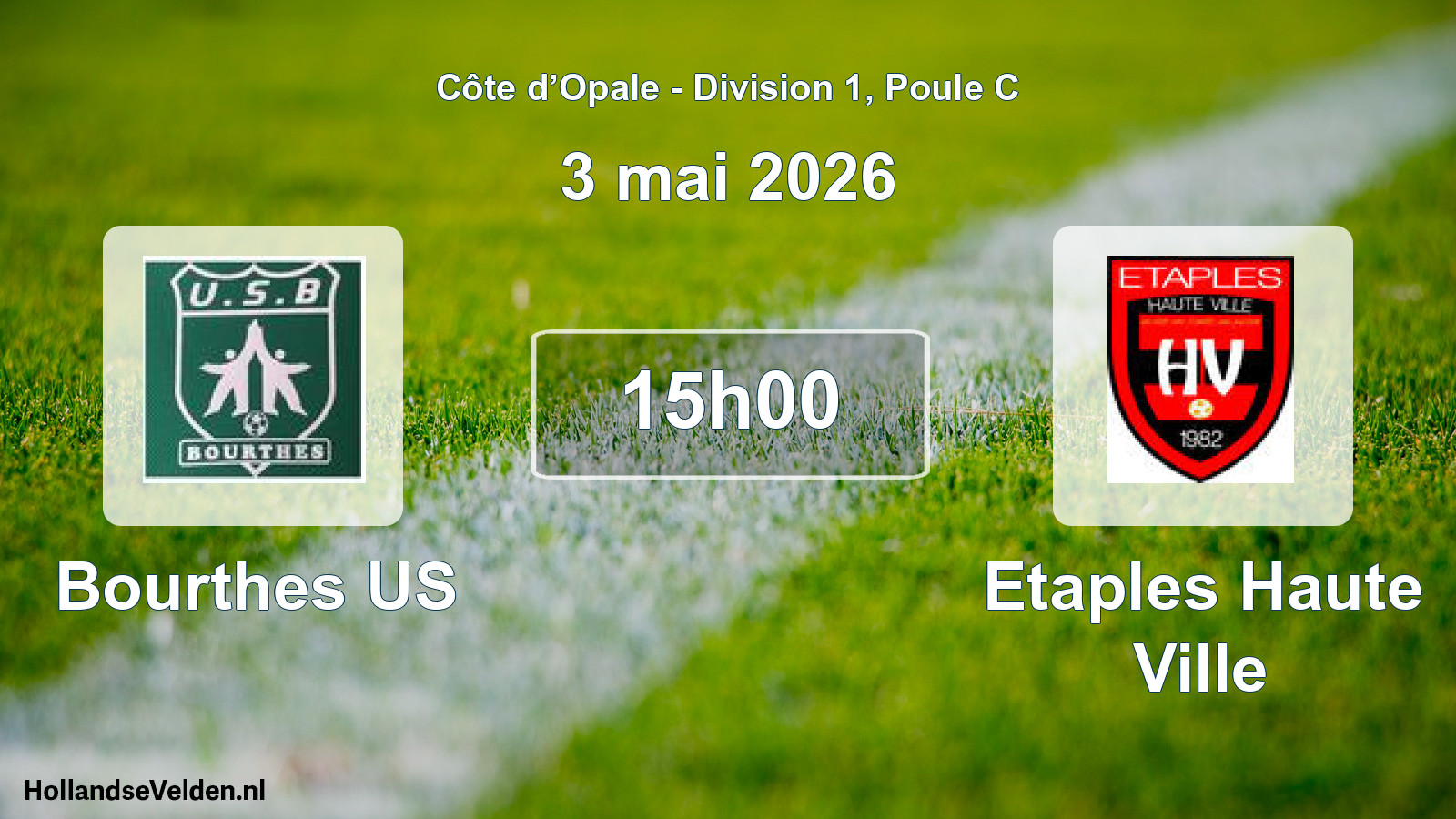 Geplande wedstrijd: Bourthes US - Etaples Haute Ville (3 mei 2026)