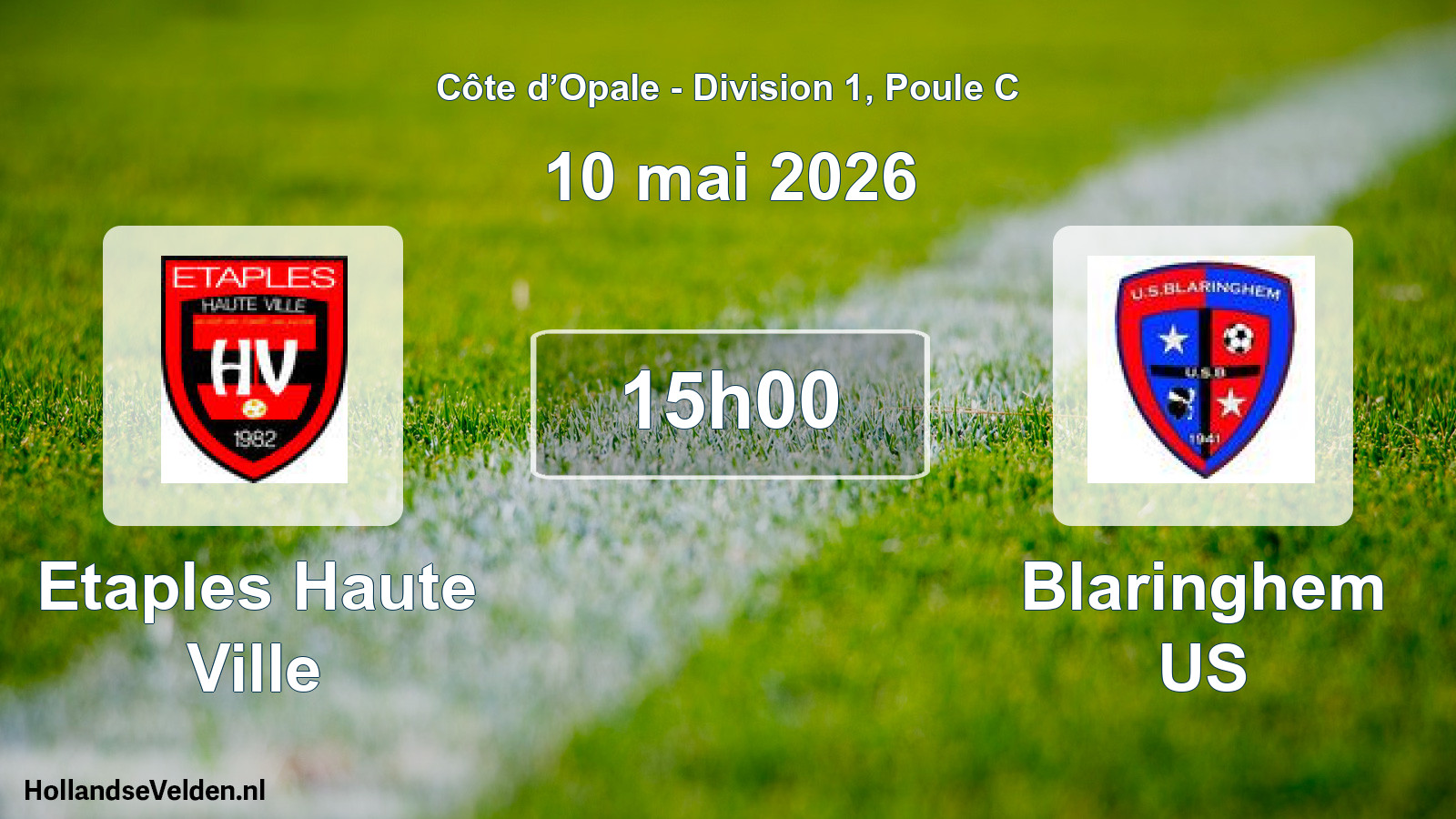 Match programmé: Etaples Haute Ville - Blaringhem US (10 mai 2026)
