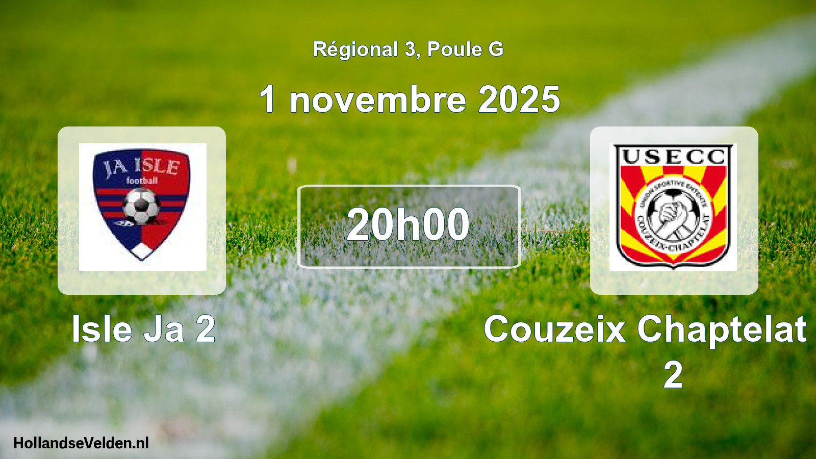 Geplande wedstrijd: Isle Ja 2 - Couzeix Chaptelat Us 2 (1 novembre 2025)