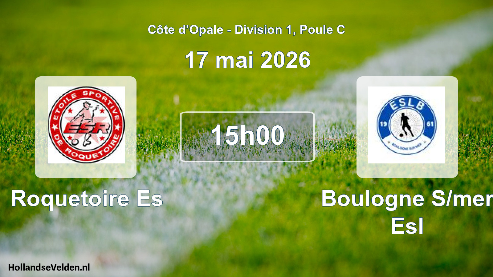Geplande wedstrijd: Roquetoire Es - Boulogne S/mer Esl (17 mei 2026)