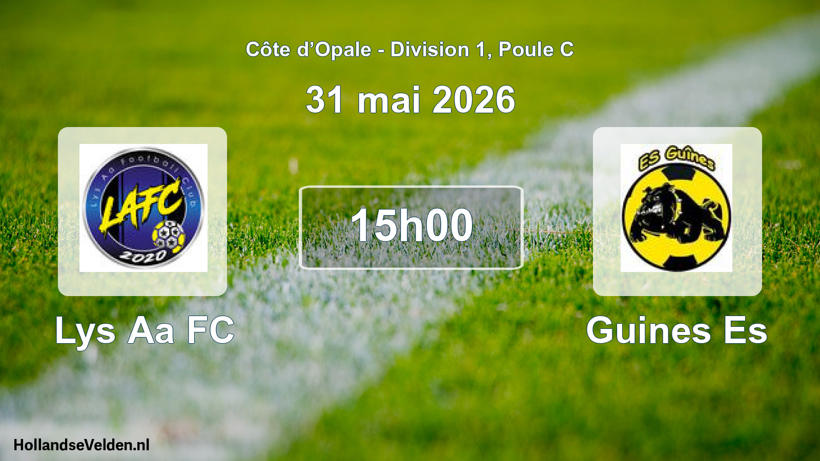 Geplande wedstrijd: Lys Aa FC - Guines Es (31 mei 2026)