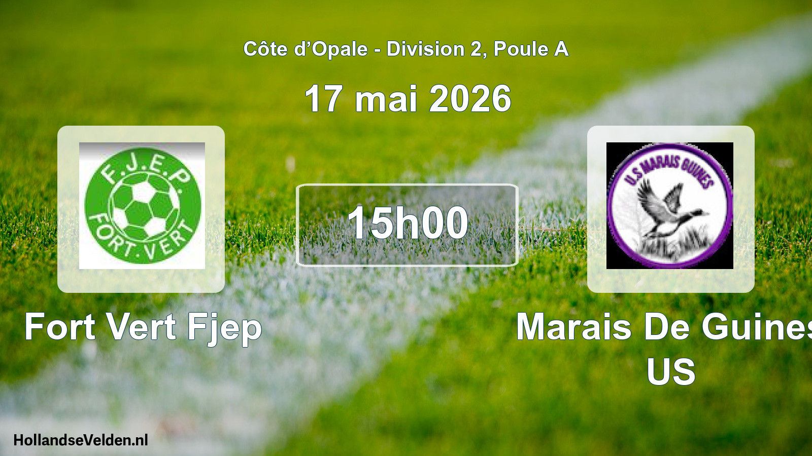 Scheduled Match: Fort Vert Fjep - Marais De Guines US (17 May 2026)