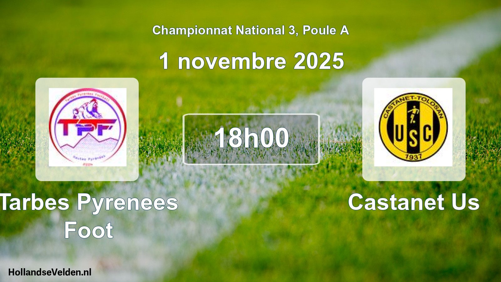 Geplande wedstrijd: Tarbes Pyrenees Foot - Castanet Us (1 november 2025)