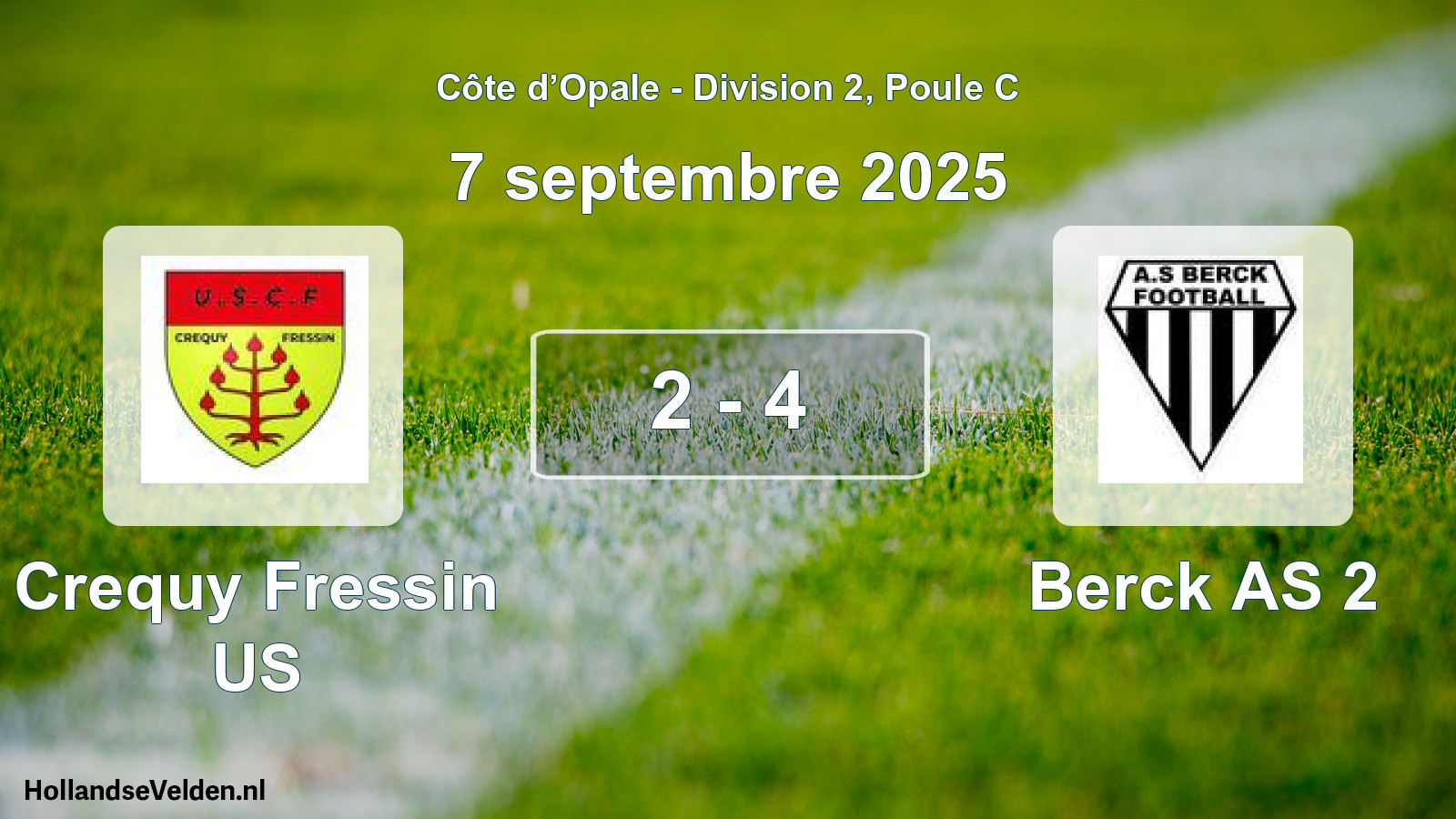 Total number of matches played: Crequy Fressin US - Berck AS 2 2 - 4 (7 September 2025)