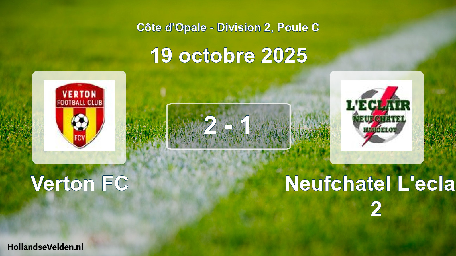Total number of matches played: Verton FC - Neufchatel L'eclair 2 2 - 1 (19 October 2025)