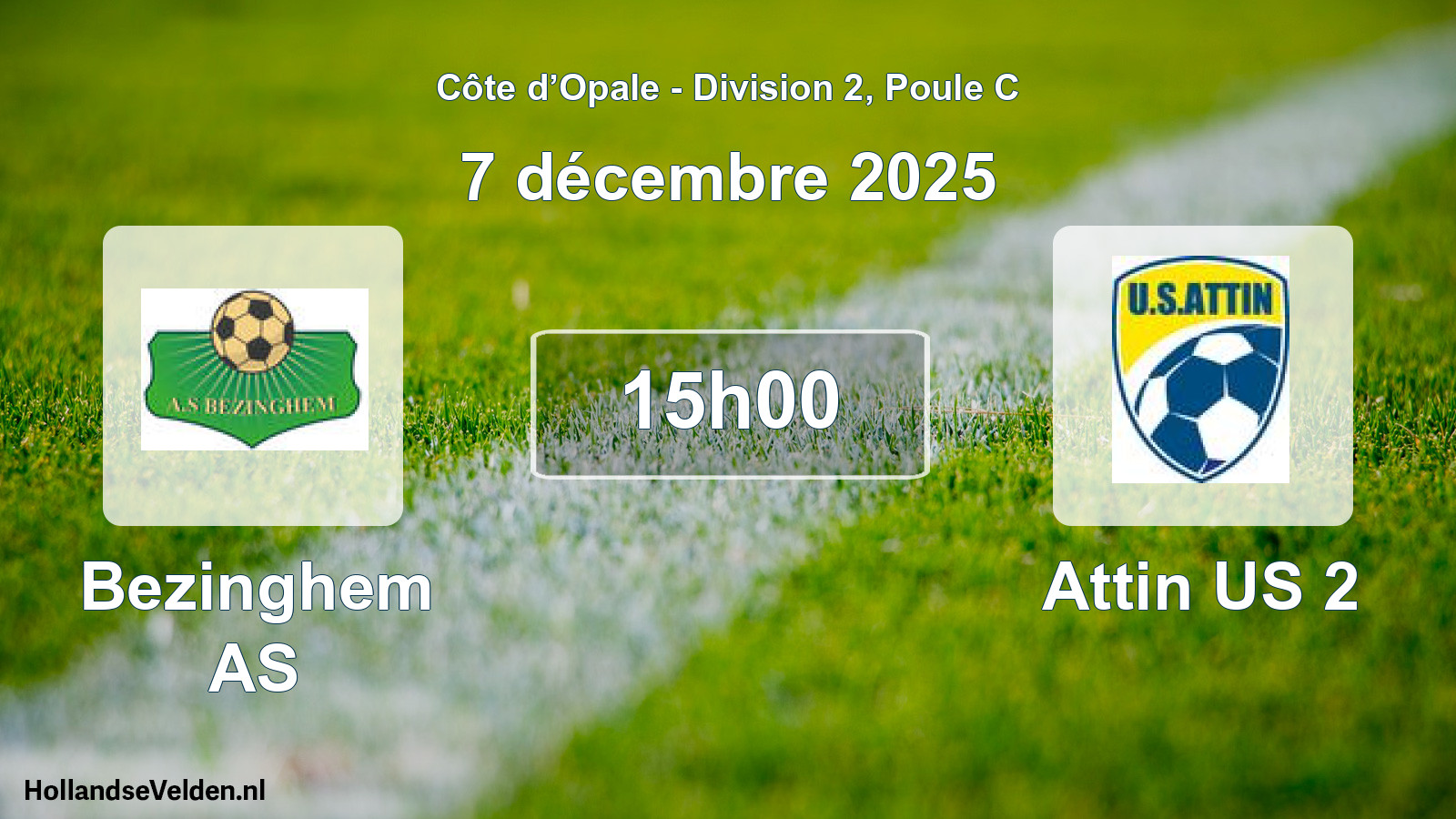 Scheduled Match: Bezinghem AS - Attin US 2 (7 December 2025)