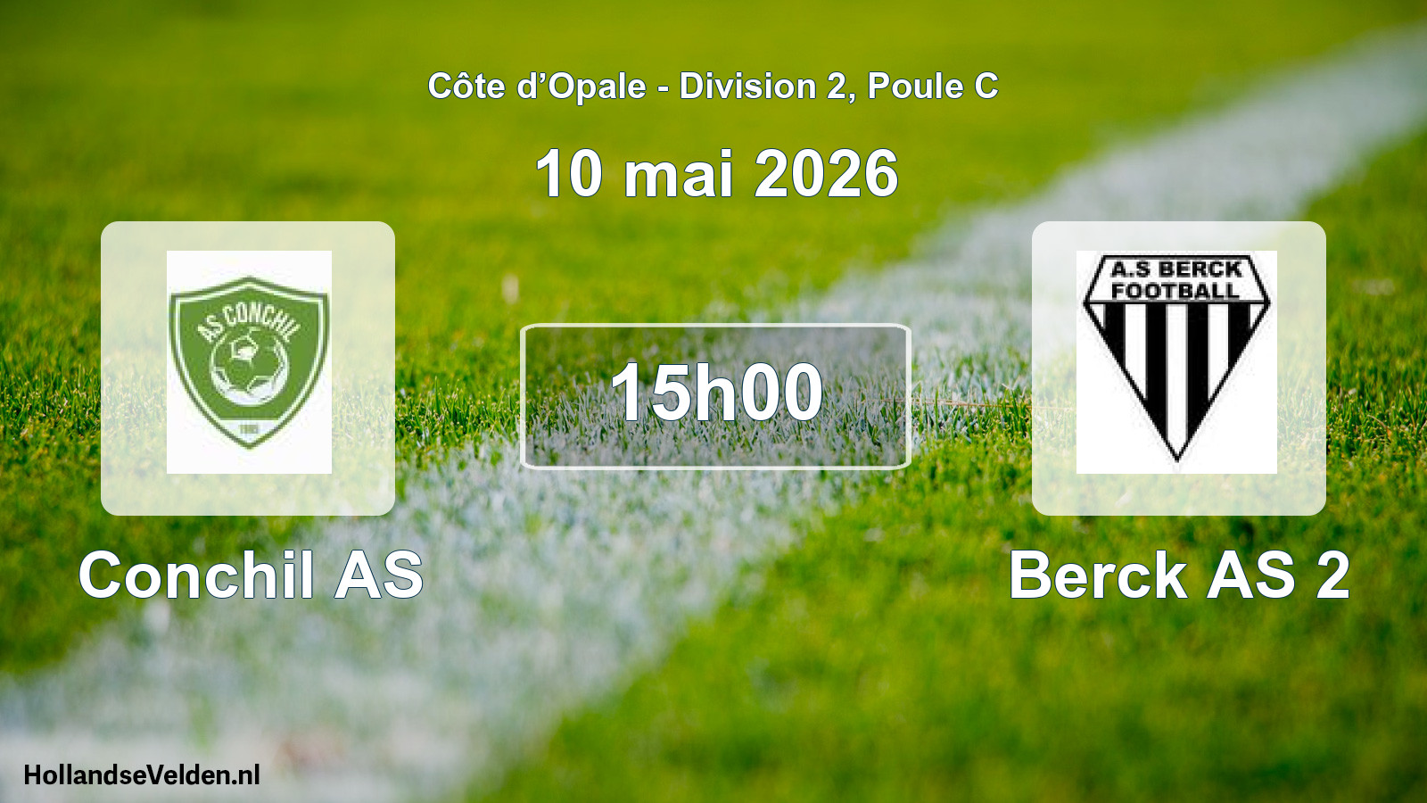Geplande wedstrijd: Conchil AS - Berck AS 2 (10 mei 2026)