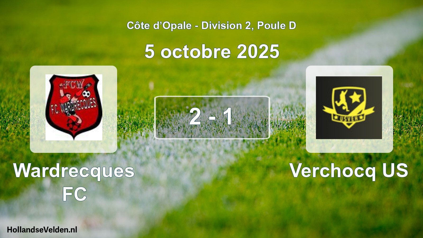 Match joué: Wardrecques FC - Verchocq US 2 - 1 (5 octobre 2025)