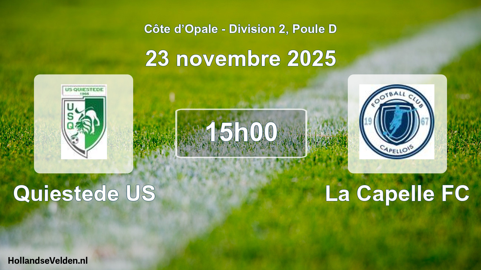 Scheduled Match: Quiestede US - La Capelle FC (23 November 2025)