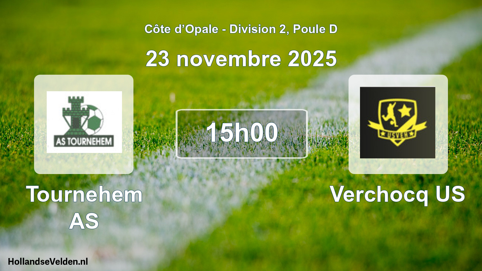 Match programmé: Tournehem AS - Verchocq US (23 novembre 2025)